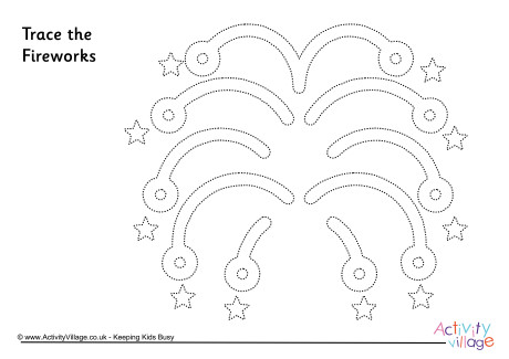 Fireworks tracing page 1