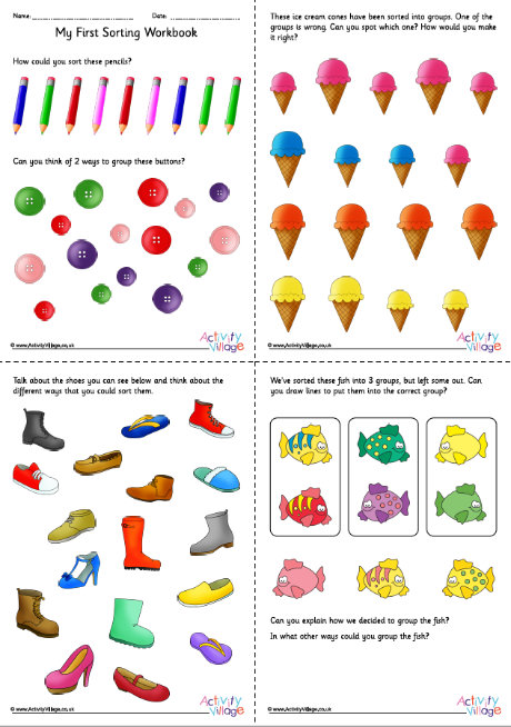 First sorting workbook