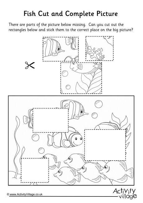 Fish Cut And Complete The Picture