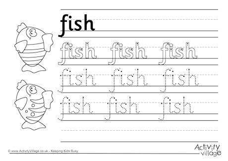 Fish Handwriting Worksheet