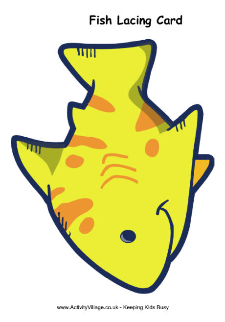 Fish lacing card Fish lacing card