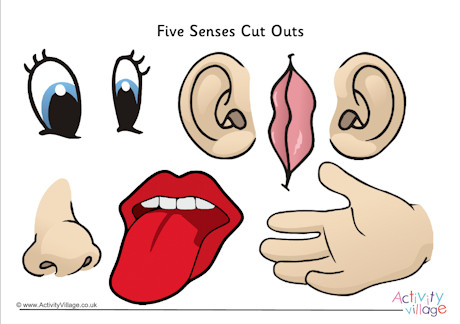 Five senses cut outs - small Five senses cut outs - small