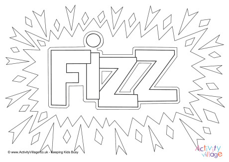 Fizz colouring page