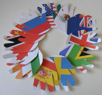 Flag Handprint Wreath