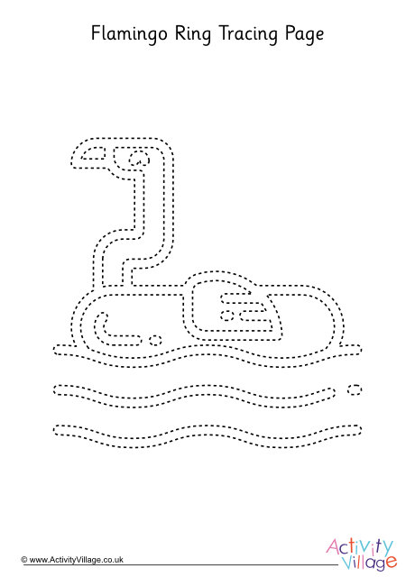 Flamingo ring tracing page