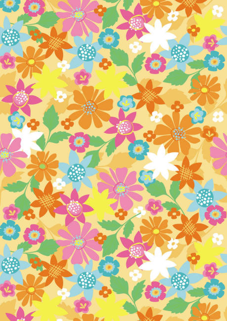 Floral multi scrapbook paper