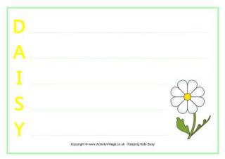 Flower Acrostic Poem Printables