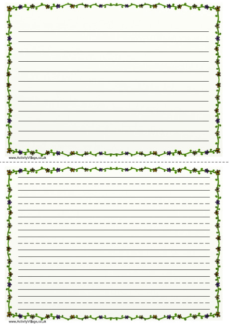 Flower Doodle Writing Frame 2