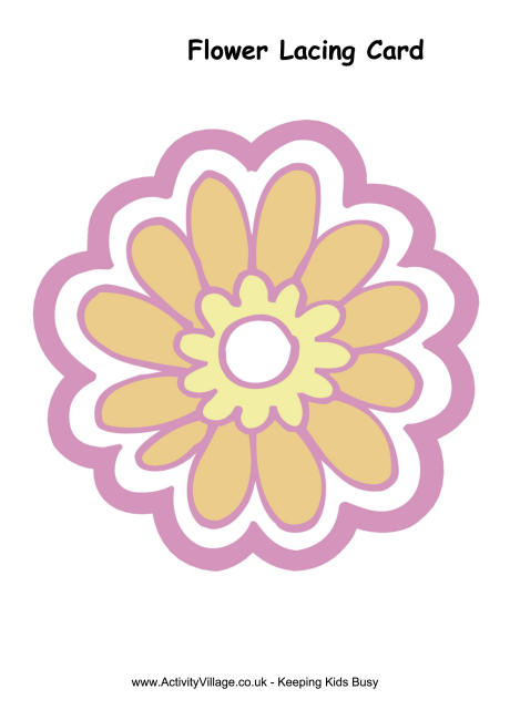 Flower lacing card Flower lacing card