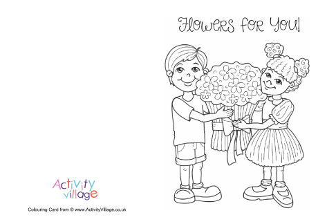 Flowers for You Colouring Card