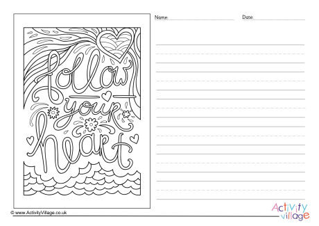 Follow Your Heart Story Paper