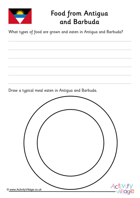 Food from Antigua and Barbuda Worksheet