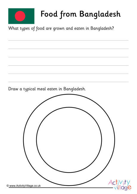 Food From Bangladesh Worksheet