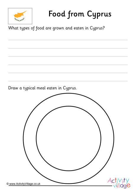 Food From Cyprus Worksheet