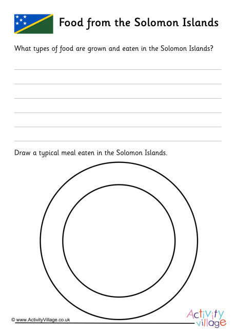 Food From Solomon Islands Worksheet