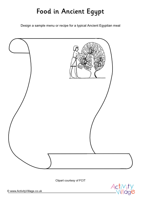 Food in Ancient Egypt Worksheet
