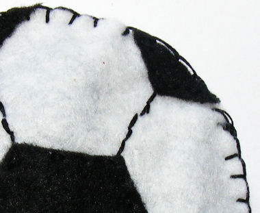 Football beanbag detail