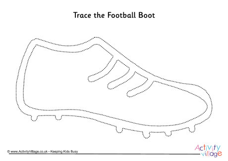 Football boot tracing page