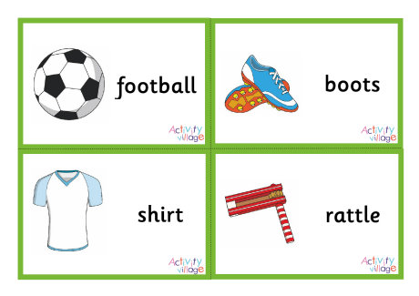Football flash cards - small