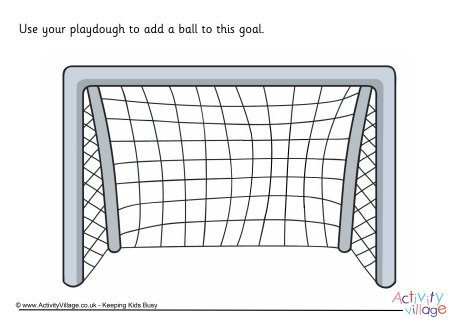 Football goal playdough mat