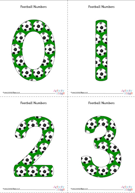 Football numbers - soccer ball design Football numbers - soccer ball design