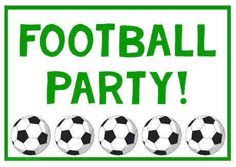 Football party sign