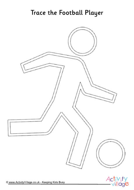 Football player tracing page
