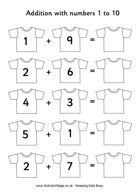 Football Shirts Addition 1 to 10