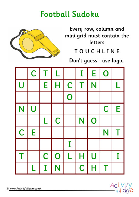 Football Sudoku Difficult