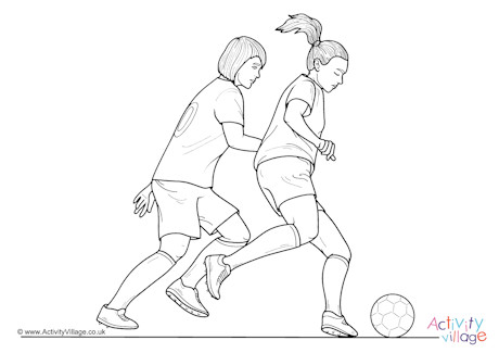 Football tackle colouring page
