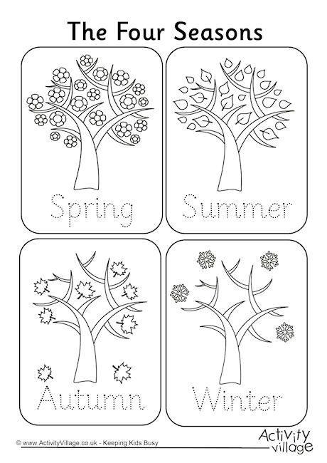 Four seasons handwriting worksheet