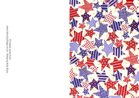 4th of July patchwork star card