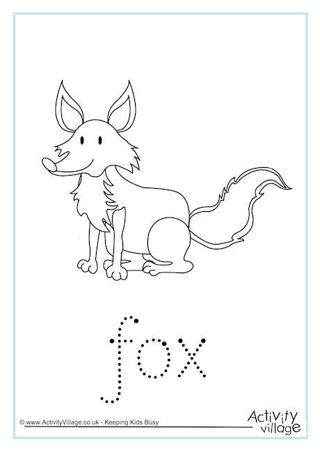 Fox Word Tracing