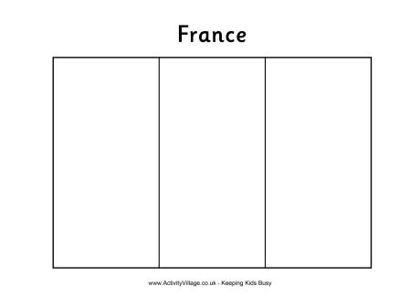 France flag colouring page