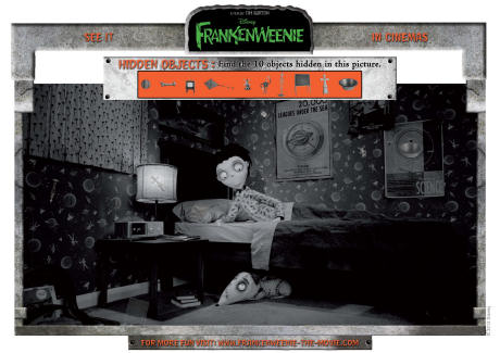 Frankenweenie hidden objects