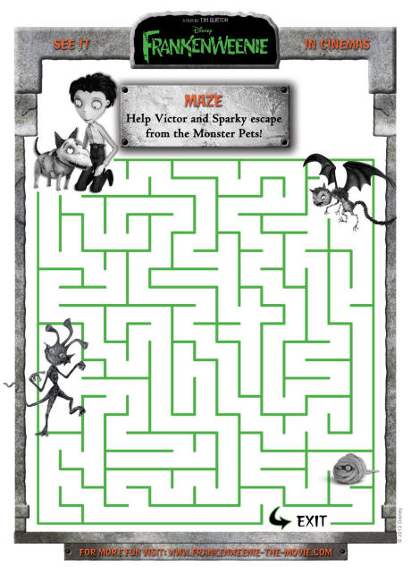 Frankenweenie maze 2