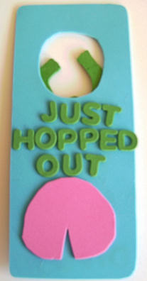 Frog door hanger craft, back