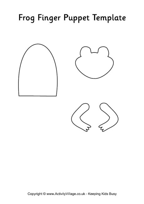 Frog finger puppet template Frog finger puppet template