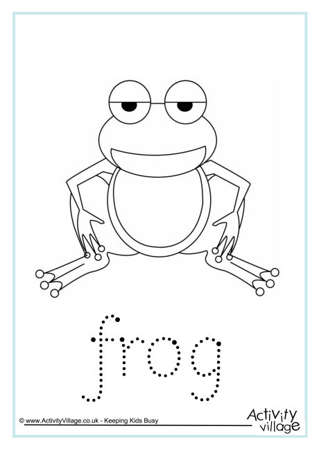 Frog word tracing