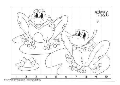 Frogs counting jigsaw