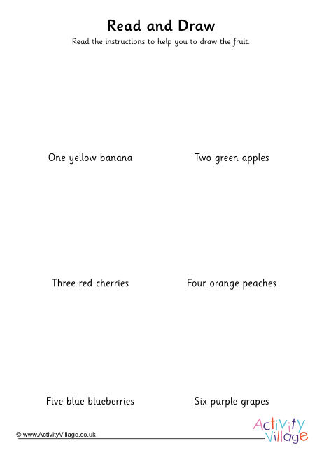 Fruit read and draw