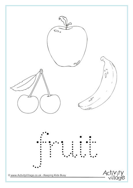 Fruit Word Tracing