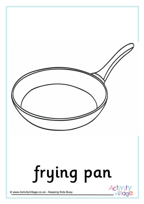 Frying Pan Colouring Page