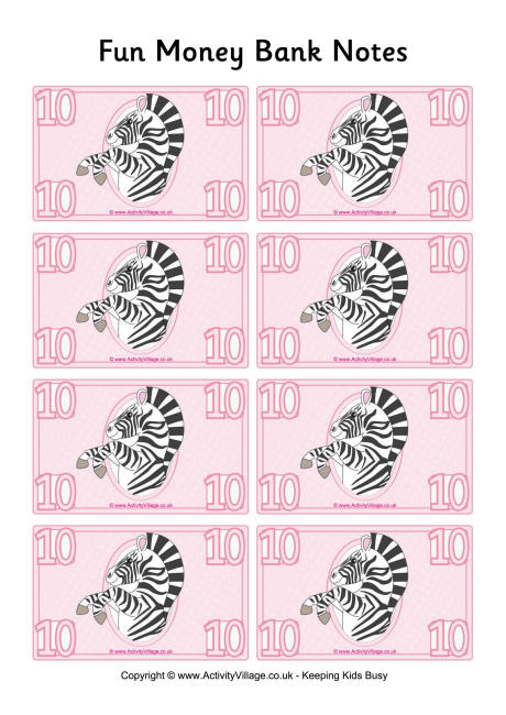 Fun money banknotes 10
