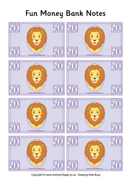 Download Fun Money Banknotes 500