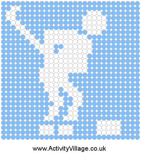 Ice hockey fuse bead pattern