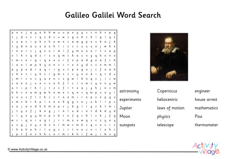 Galileo Galilei Word Search