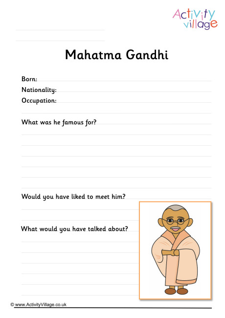 Download Gandhi Worksheet