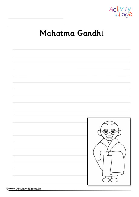 Gandhi Writing Page
