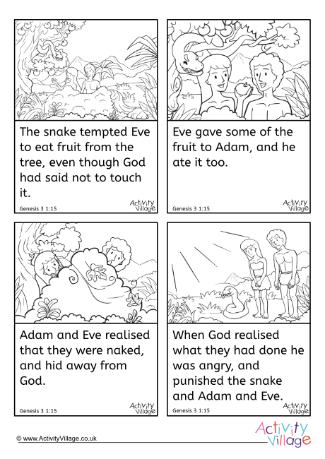 Garden of Eden story sequencing cards Garden of Eden story sequencing cards